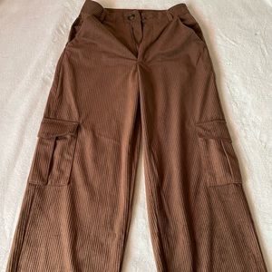 Flap Pocket Cord Shein Pants